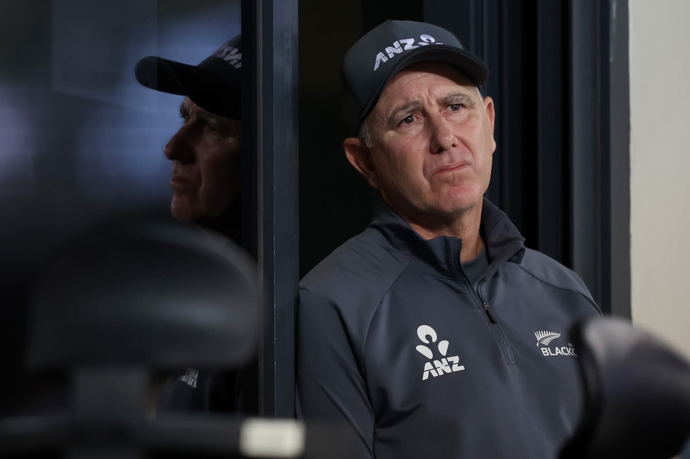 Gary Stead looks on