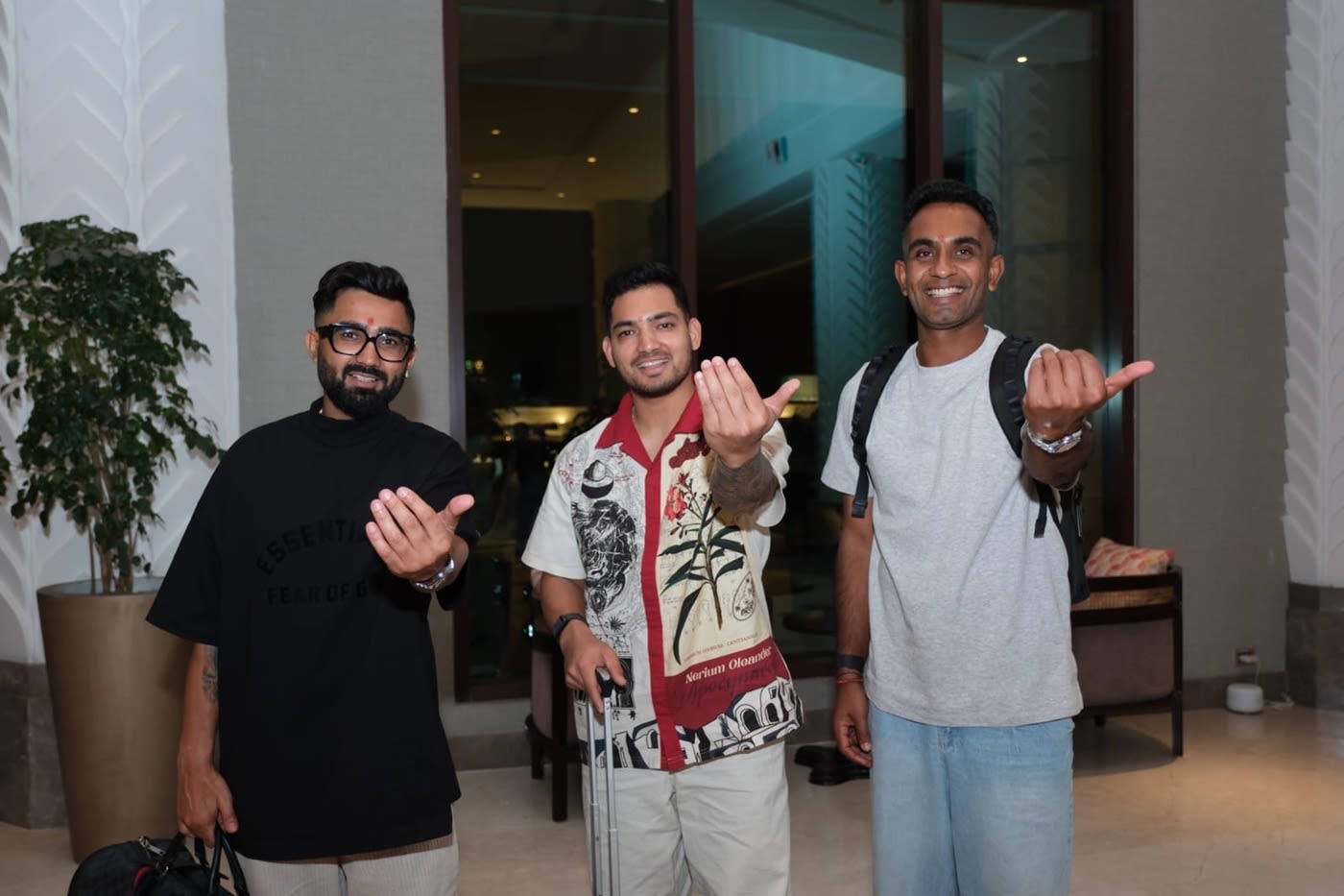 Rahul Tewatia, Anuj Rawat and Jayant Yadav arrive for the Gujarat Titans pre-season camp