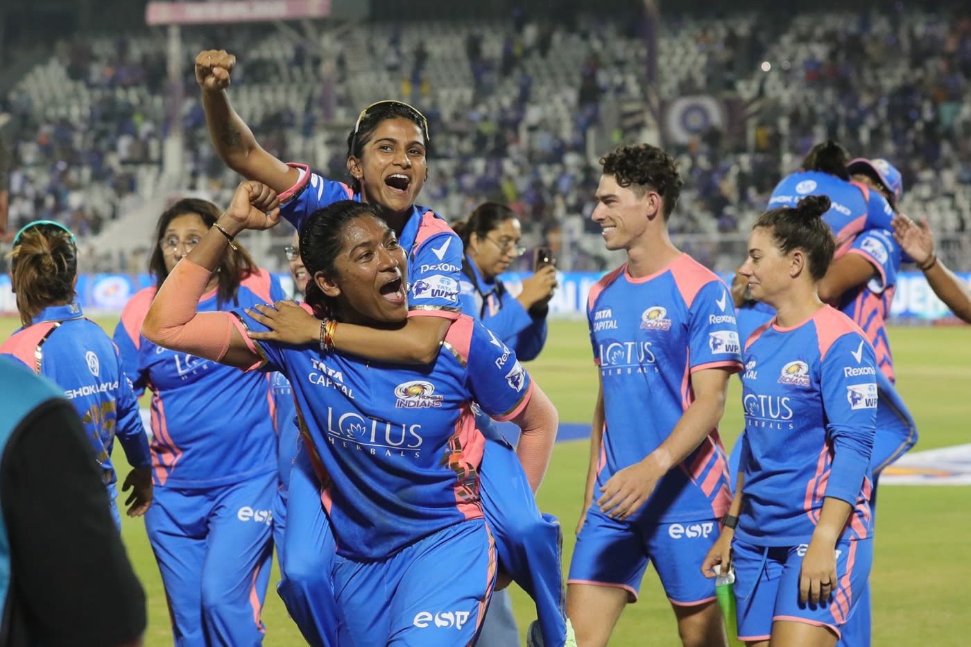 S Sajana and Akshita Maheshwari celebrate victory