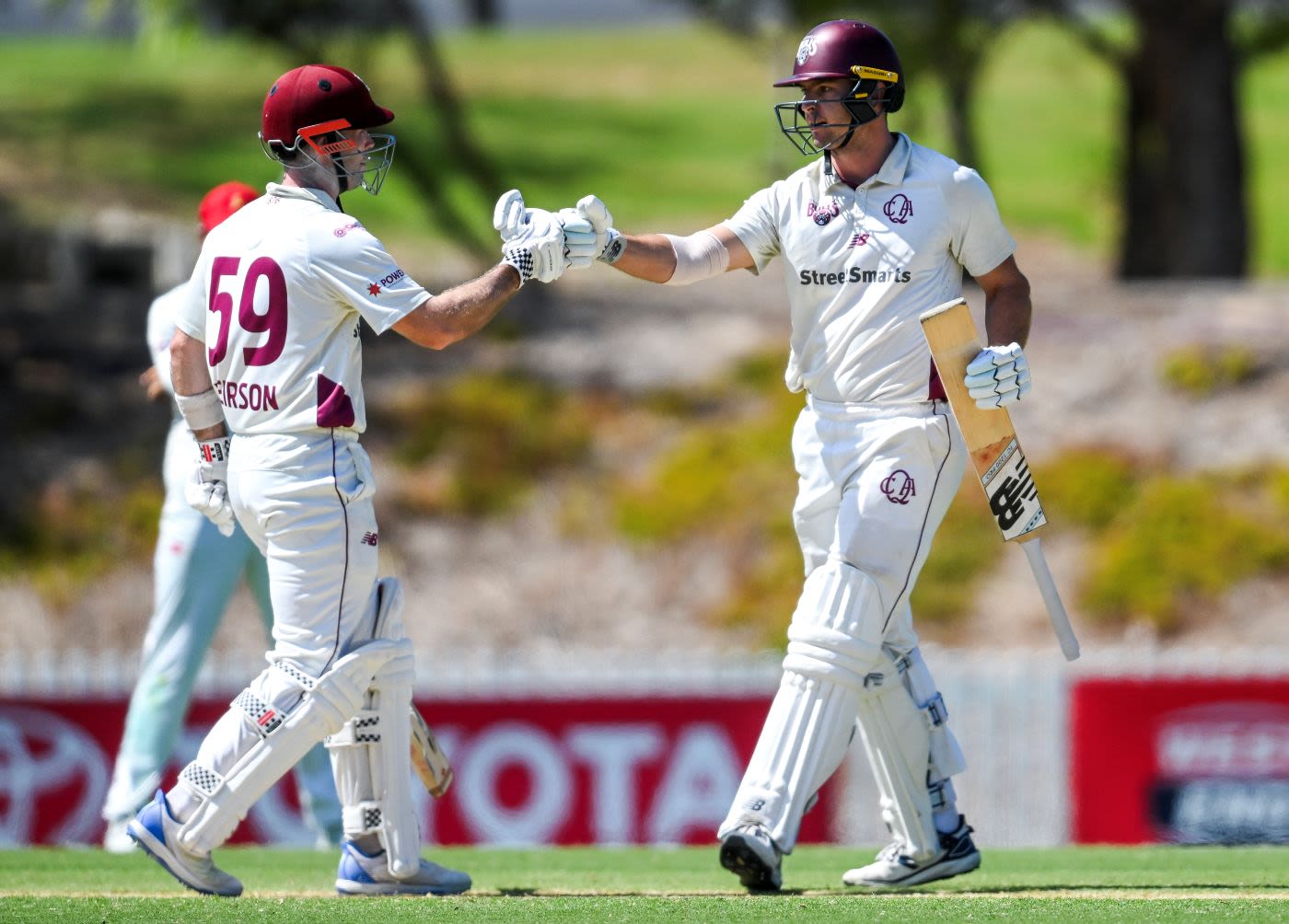 Jimmy Peirson and Jack Wildermuth made twin centuries