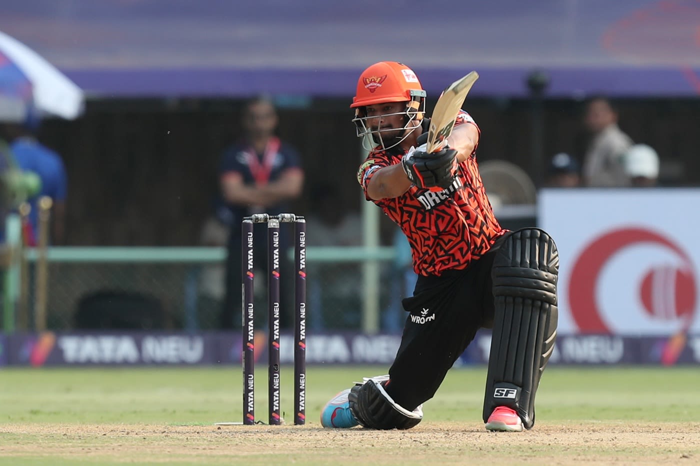 Aniket Verma hits through the off side