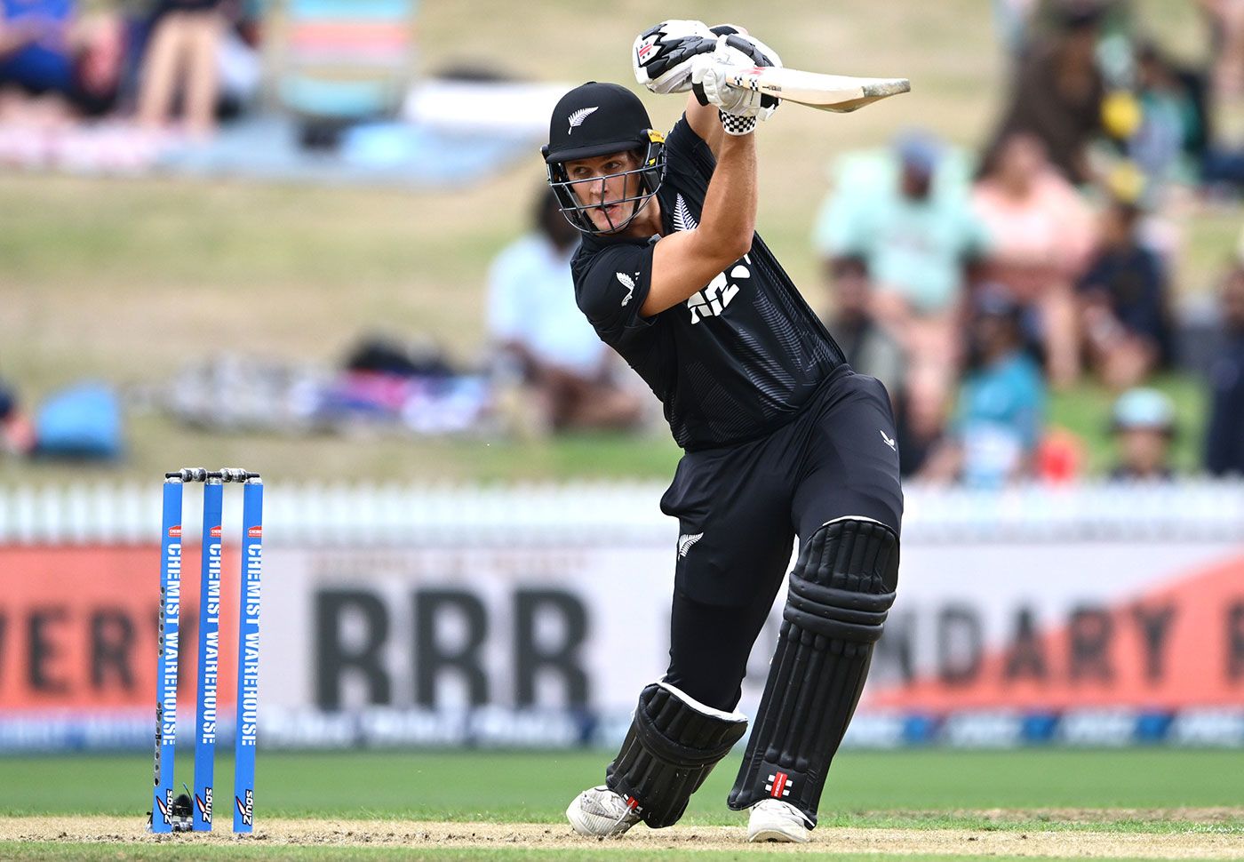 Rhys Mariu drives on his international debut