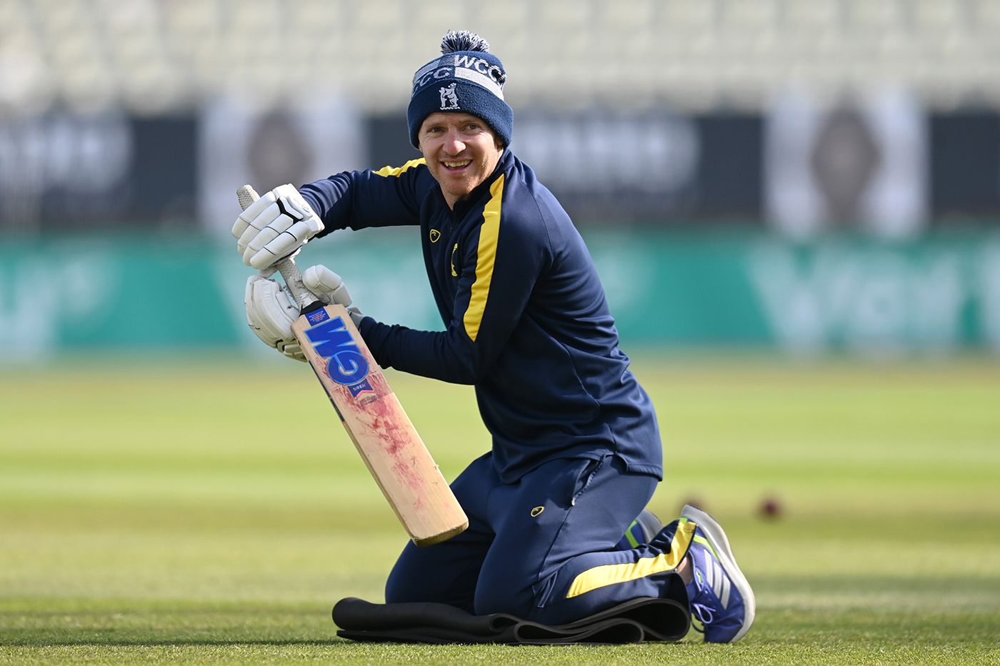 Ian Westwood oversees a fielding drill