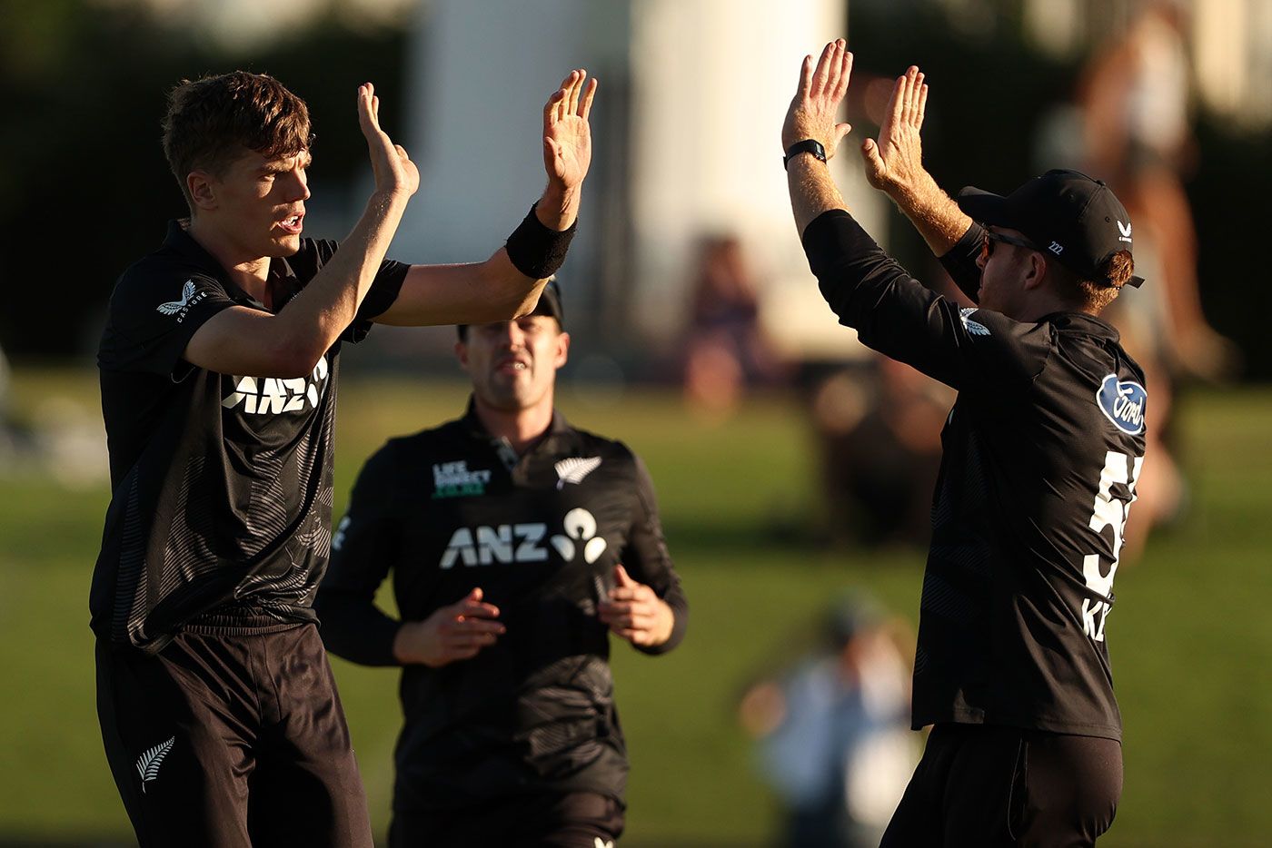 Ben Sears claimed the first wicket of Pakistan's innings