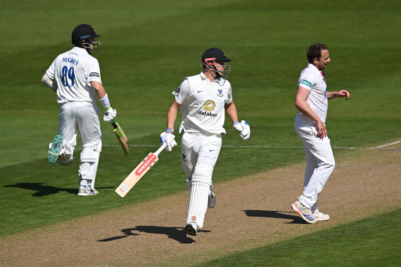 Daniel Hughes and Tom Clark both made 49 for Sussex