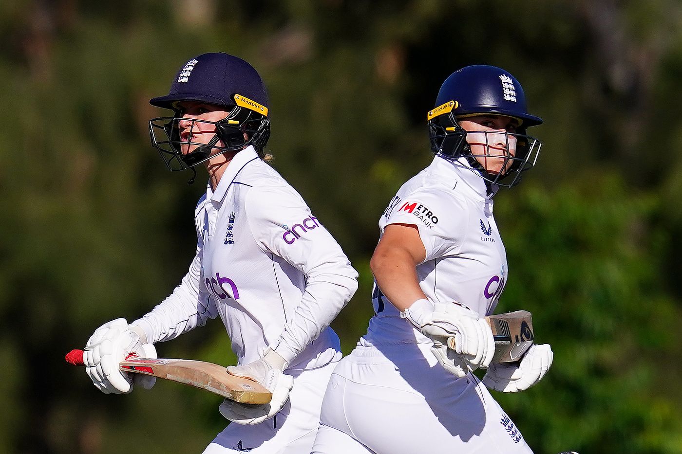 Paige Scholfield and Alice Capsey made a pair of centuries for England A