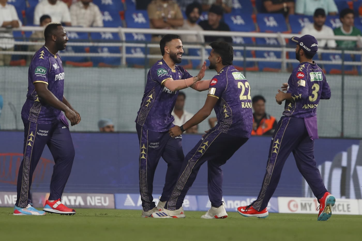 Ramandeep Singh and Harshit Rana combined for three wickets inside the powerplay