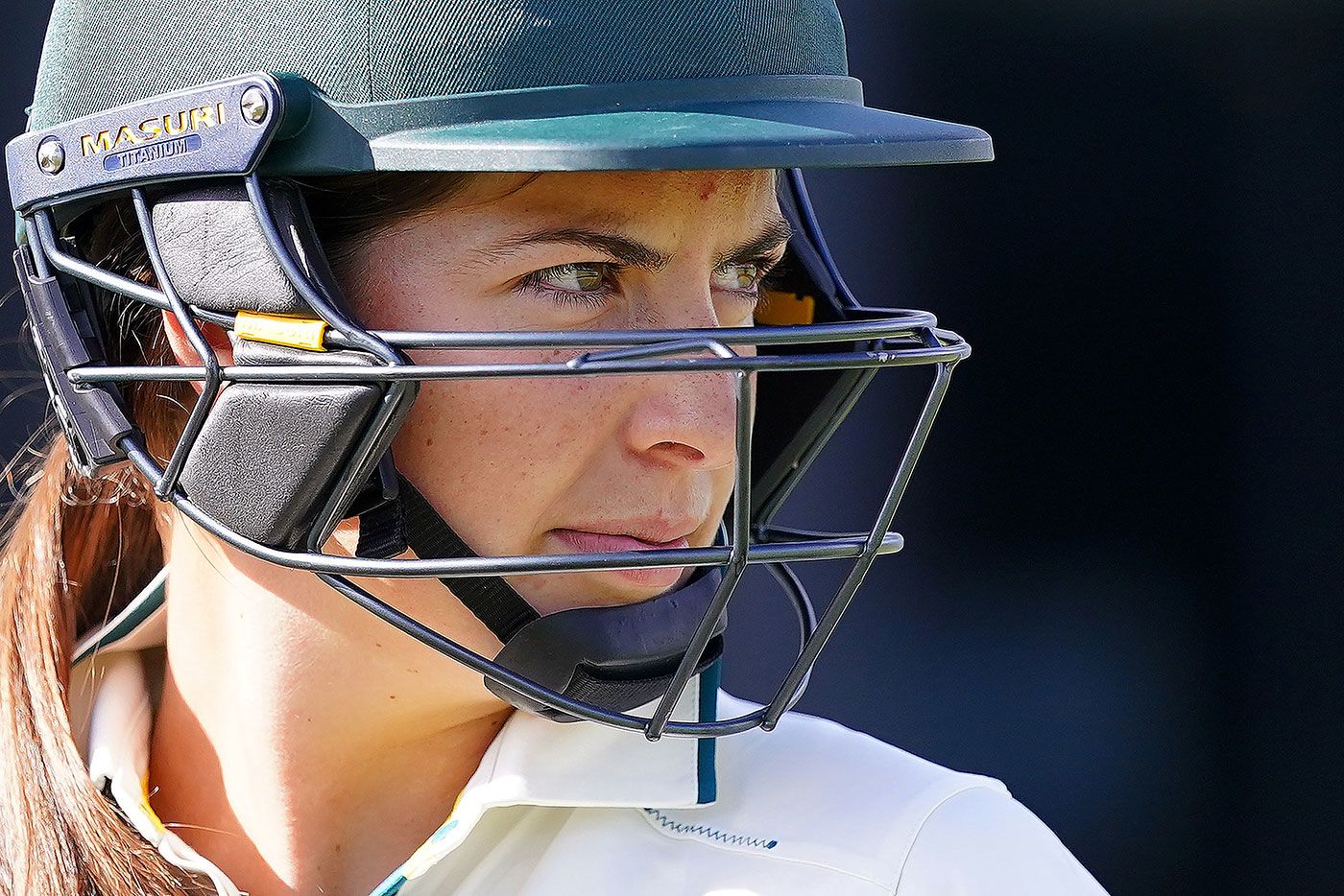 Tess Flintoff focuses on her innings