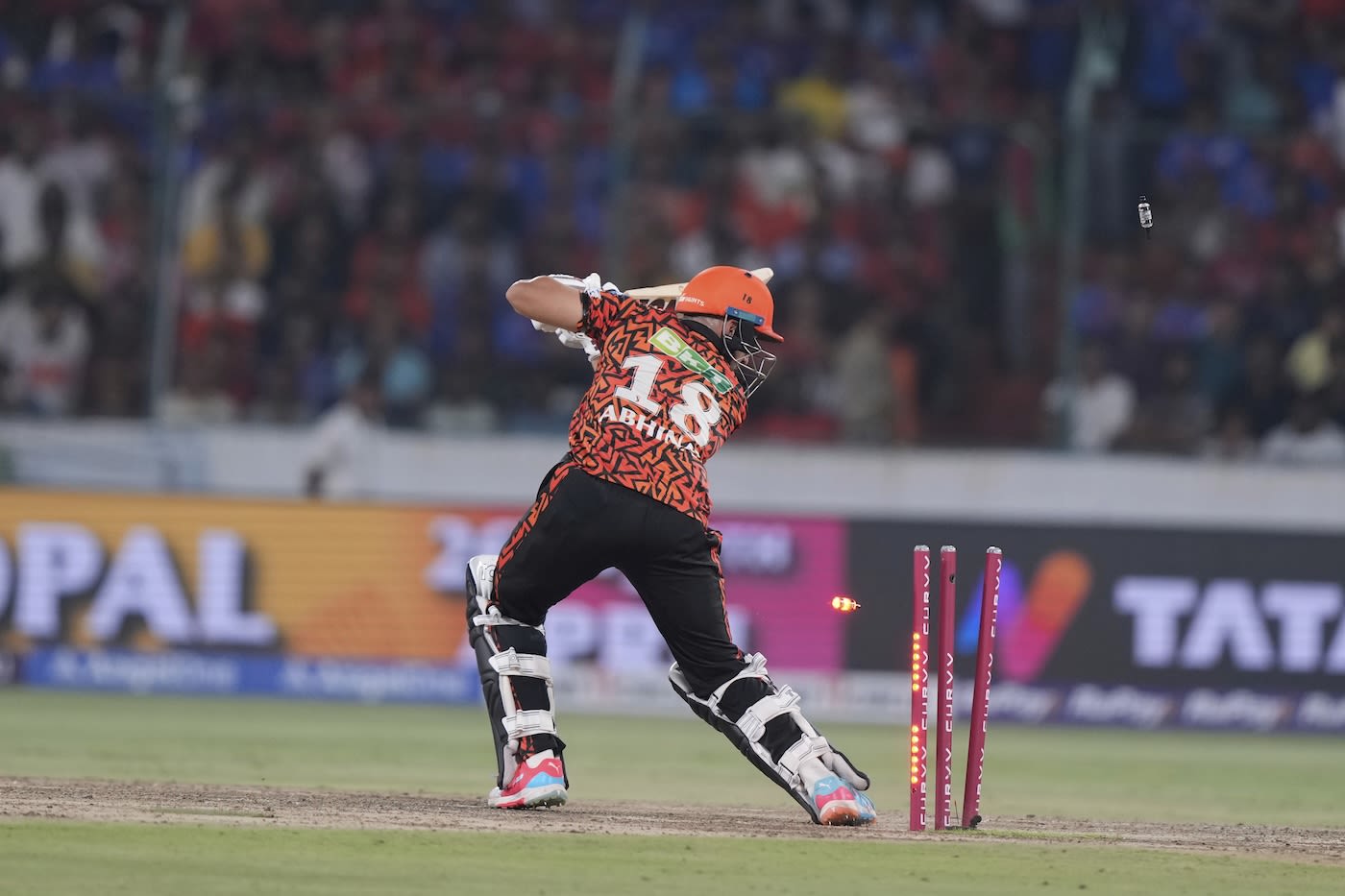 Abhinav Manohar was out hit wicket