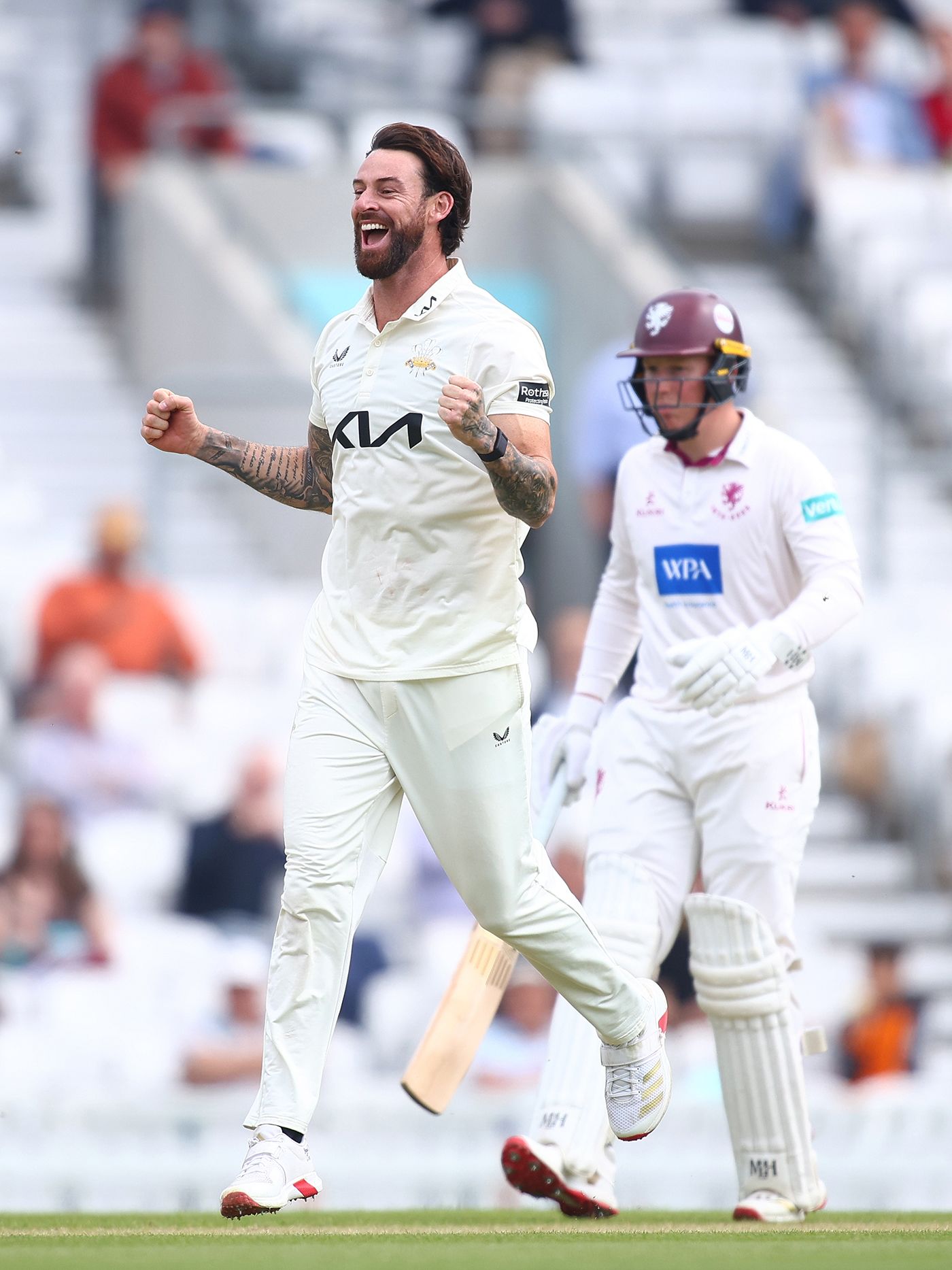 Jordan Clark helped spark a Somerset collapse