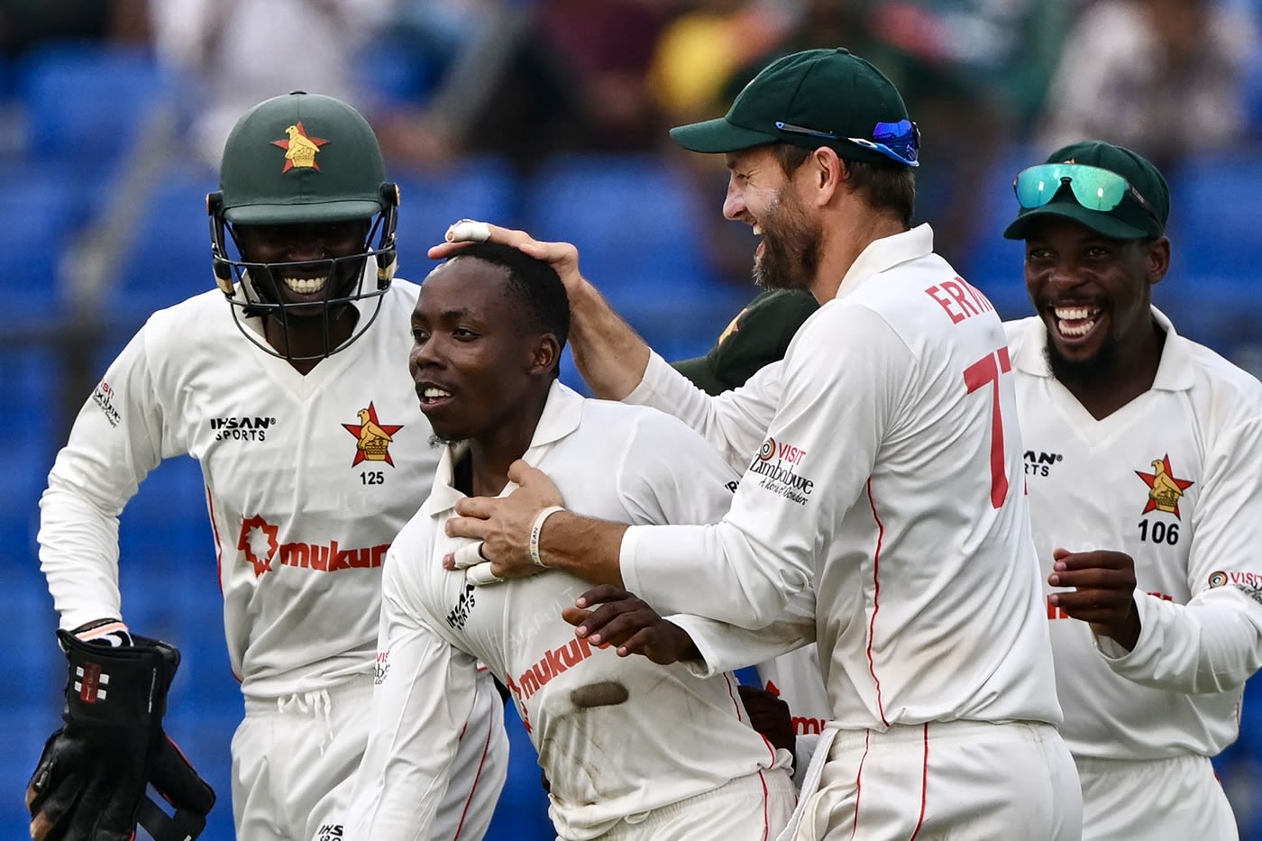 Debutant Vincent Masekesa got a five-wicket haul in his first innings