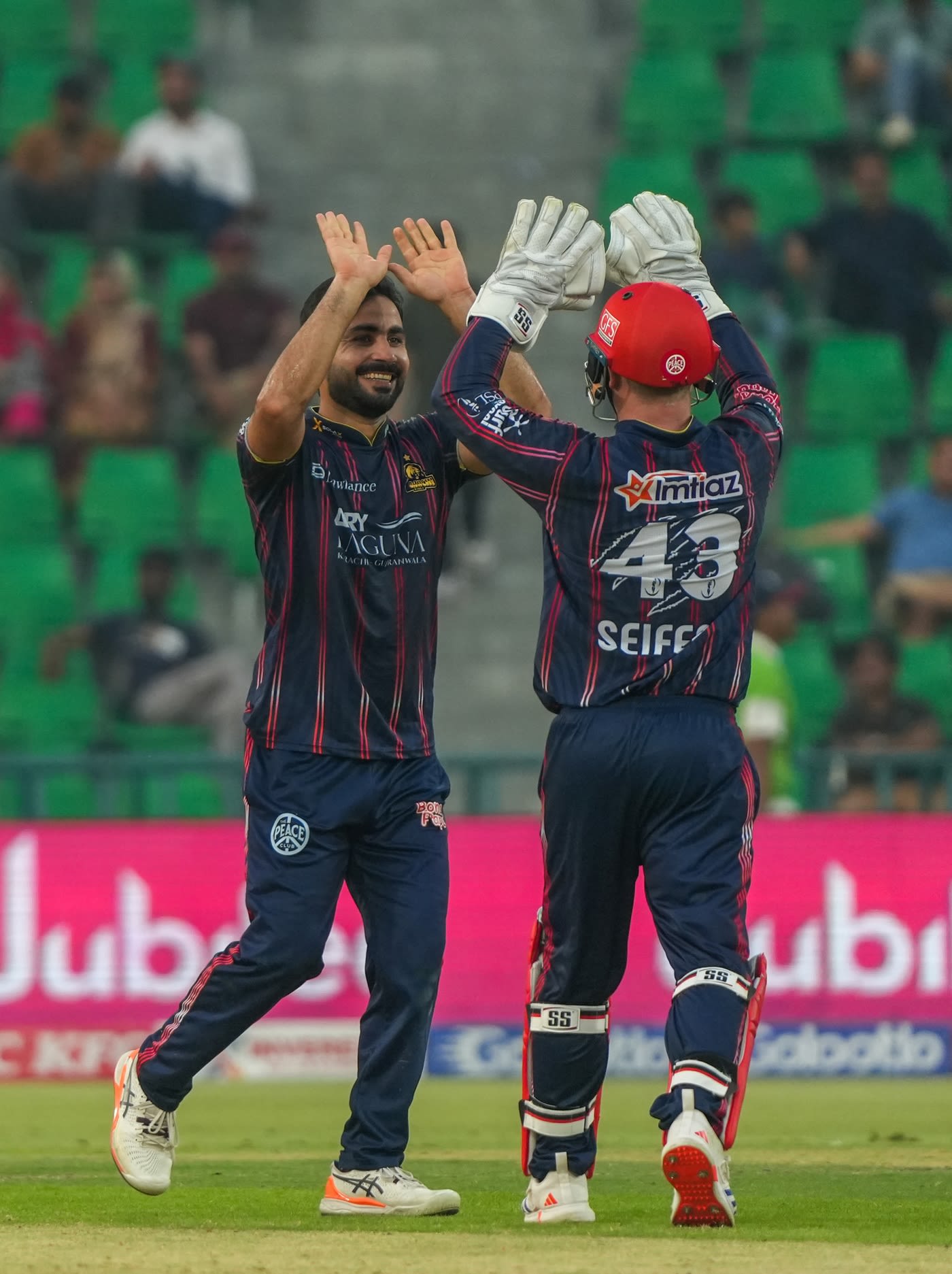Khushdil Shah bagged two wickets