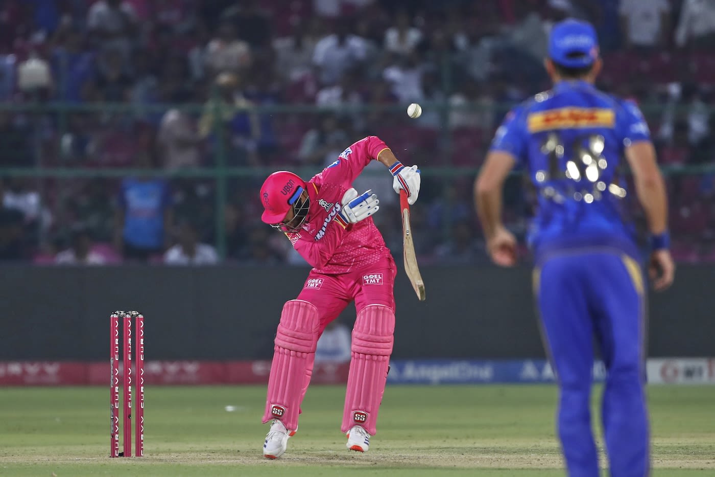 Akash Madhwal was peppered with some short balls