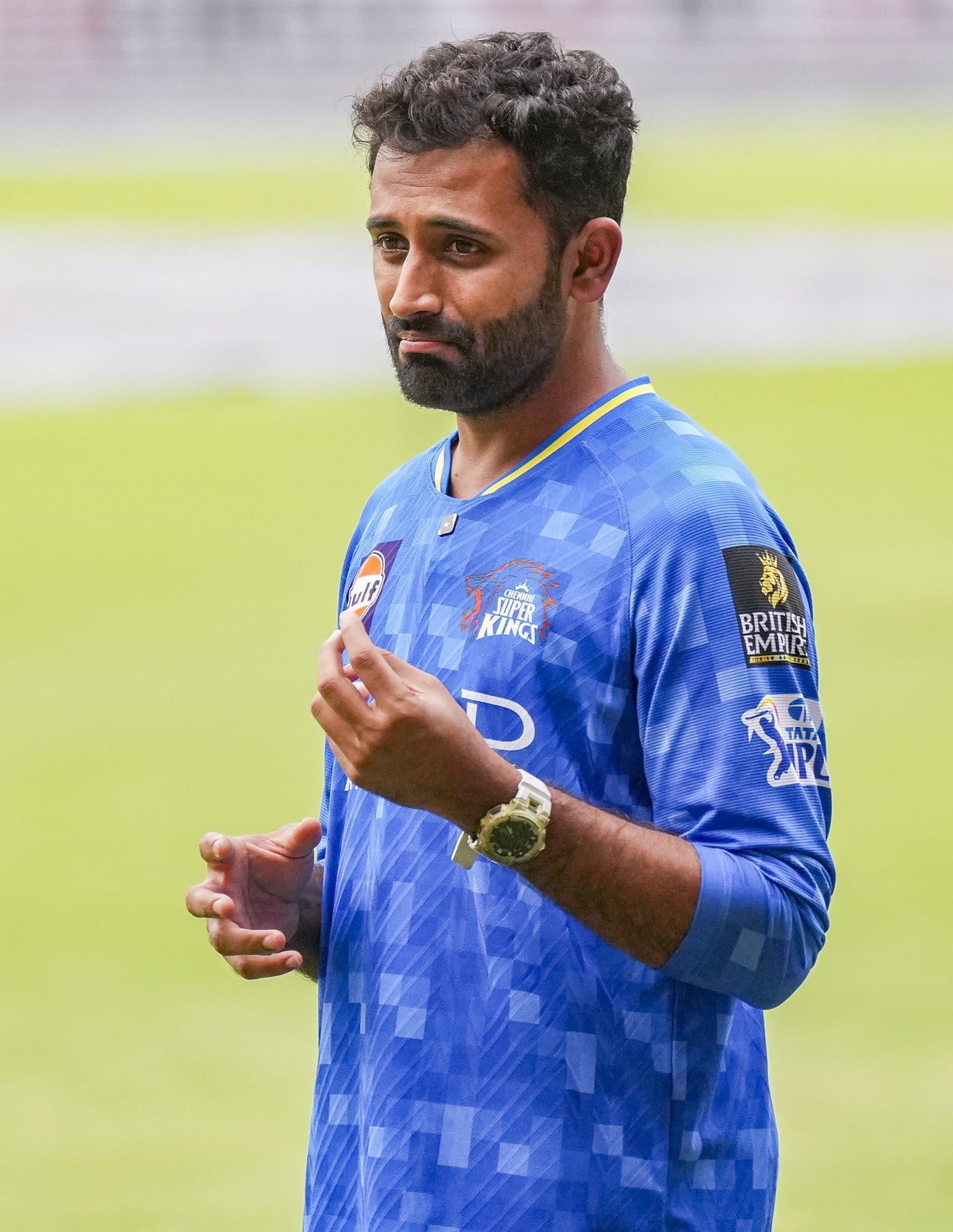 Shreyas Gopal prepares to bowl at the nets