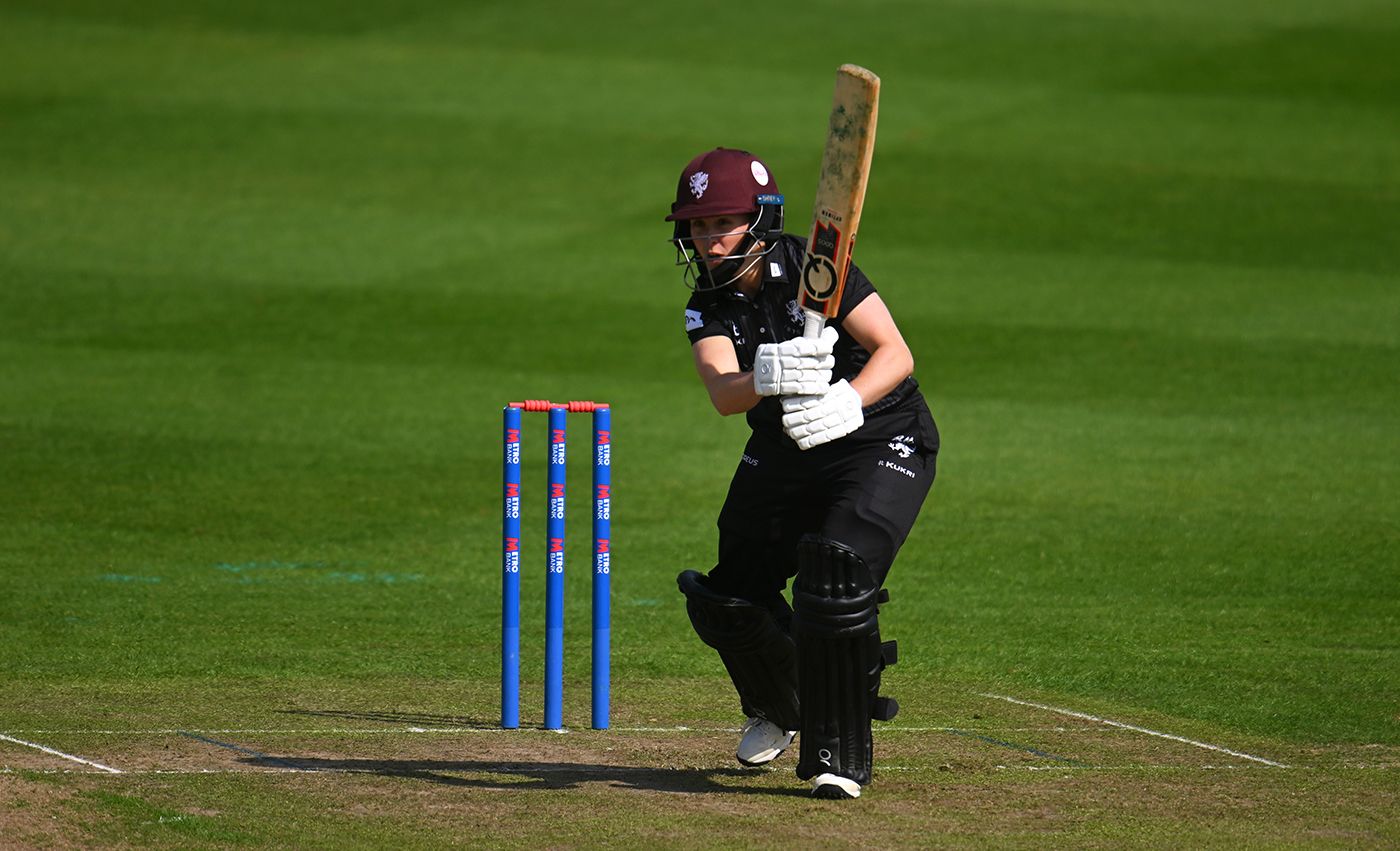 Sophie Luff plays one to the off side