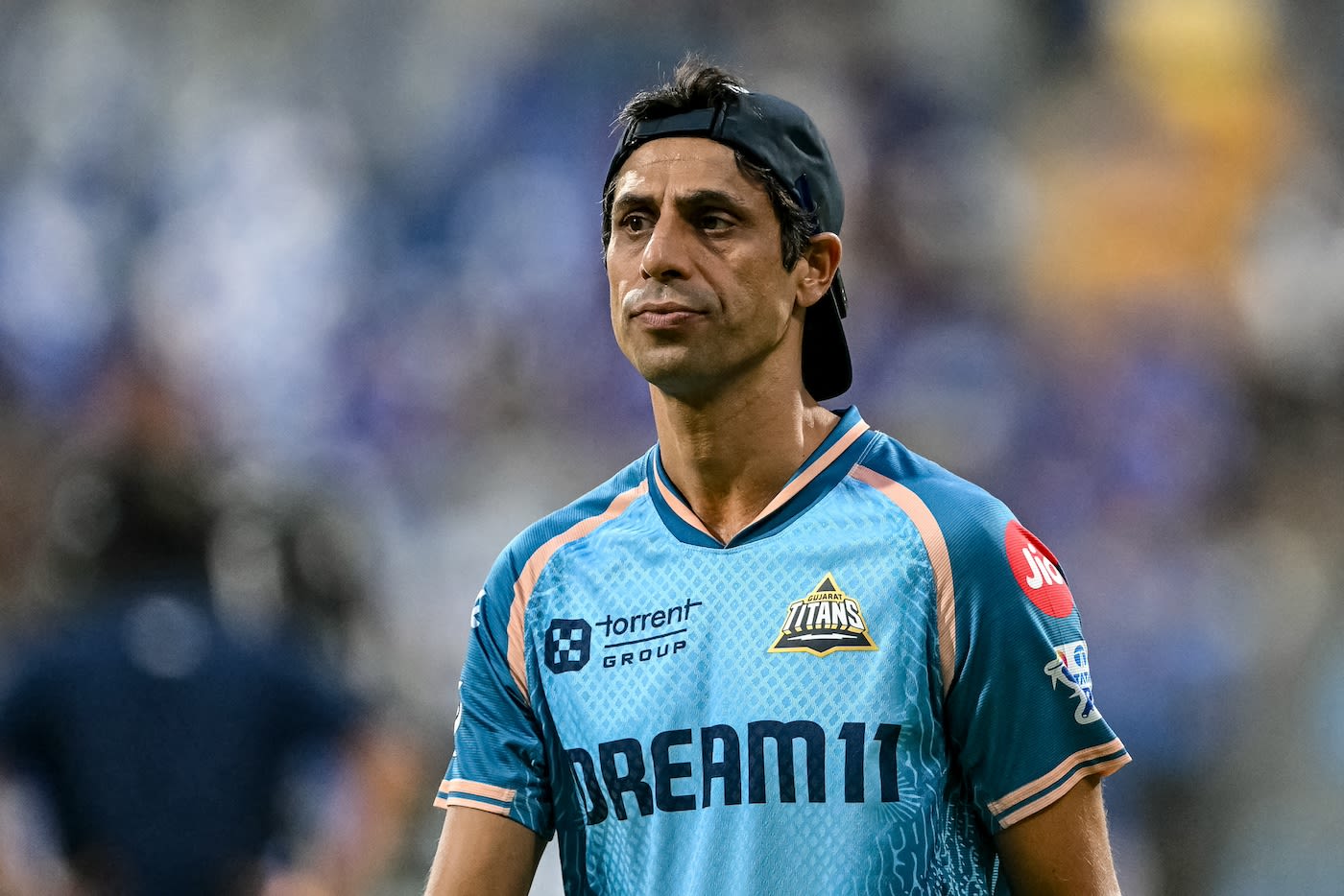 Ashish Nehra before the start of the game
