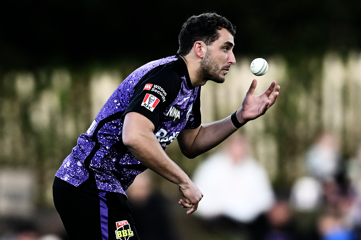 Peter Hatzoglou gets ready to bowl
