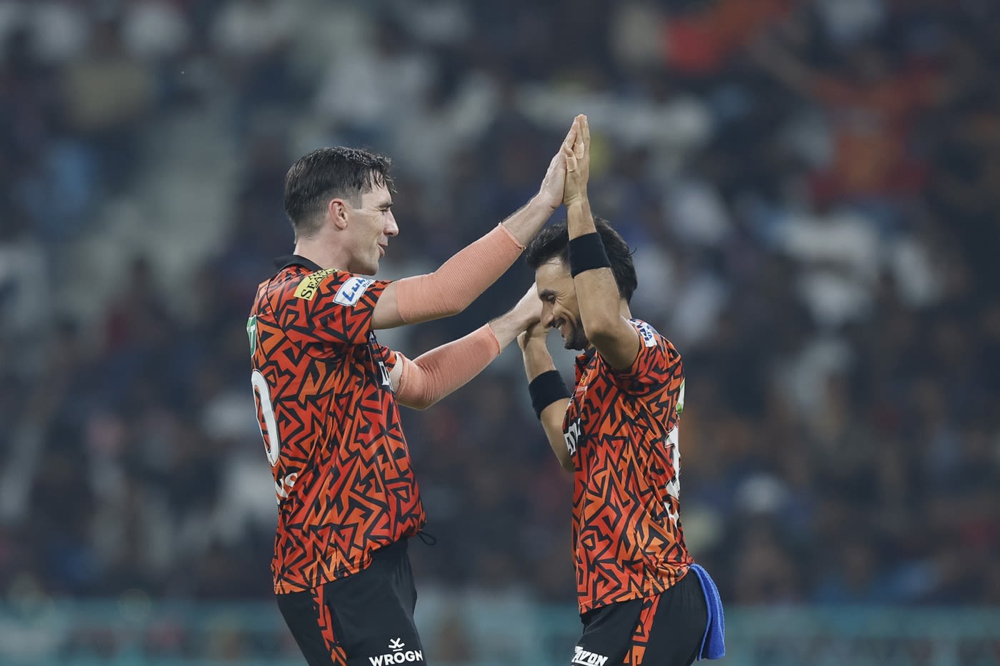 Pat Cummins and Harshal Patel combined to dismiss Phil Salt