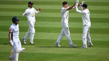 Crocombe, Turner trade blows on day for fast bowling in Southampton