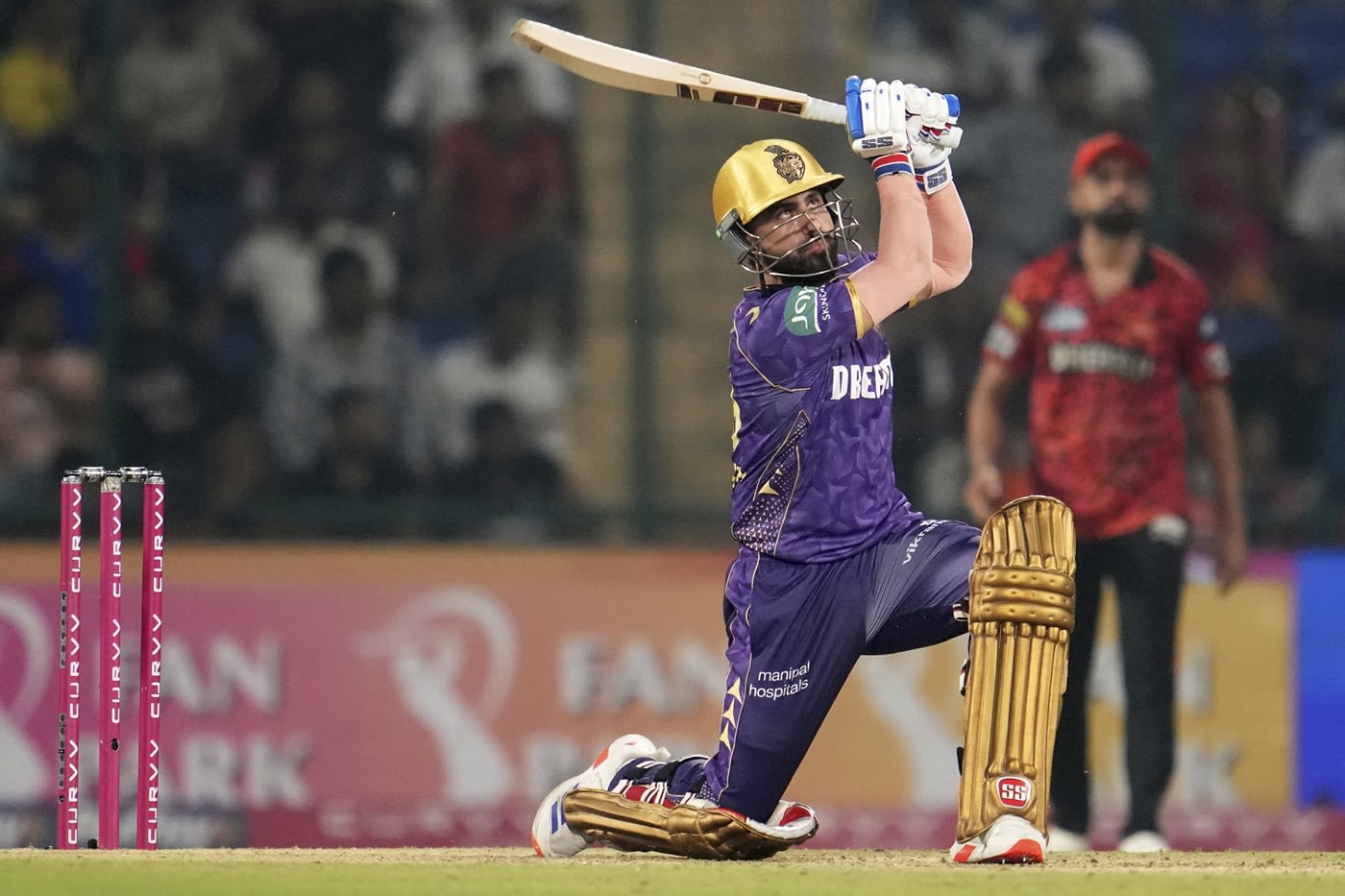 Ramandeep Singh tonks one over