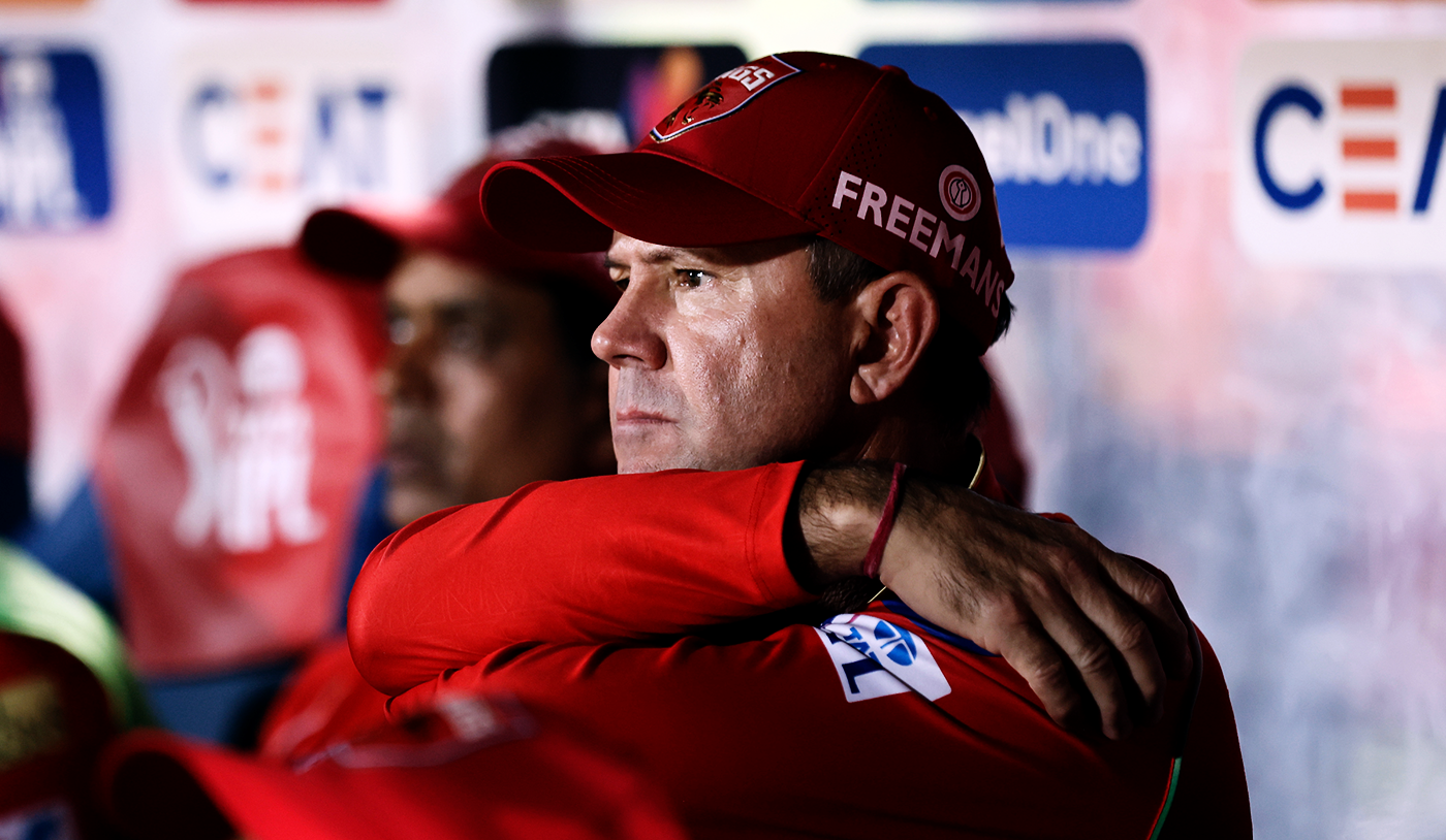 Ricky Ponting watches the game