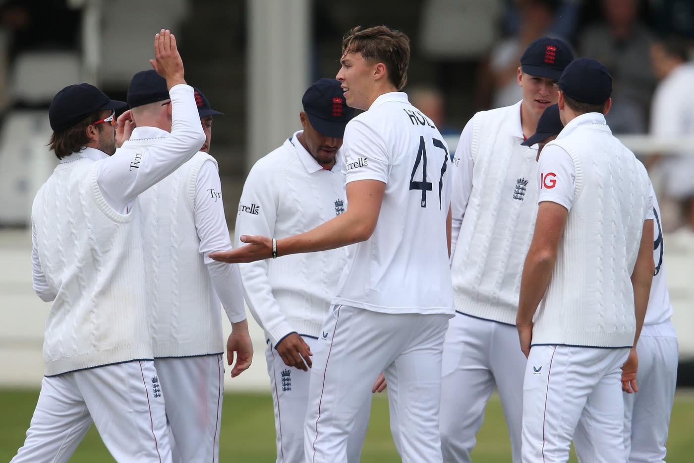 Josh Hull got the first wicket for England Lions