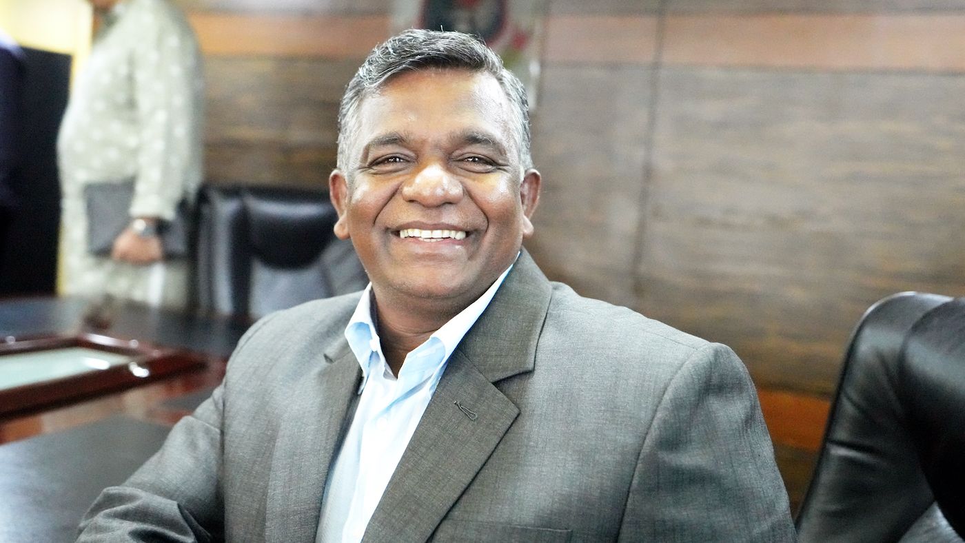 Aminul Islam, BCB's new president, poses for a photo