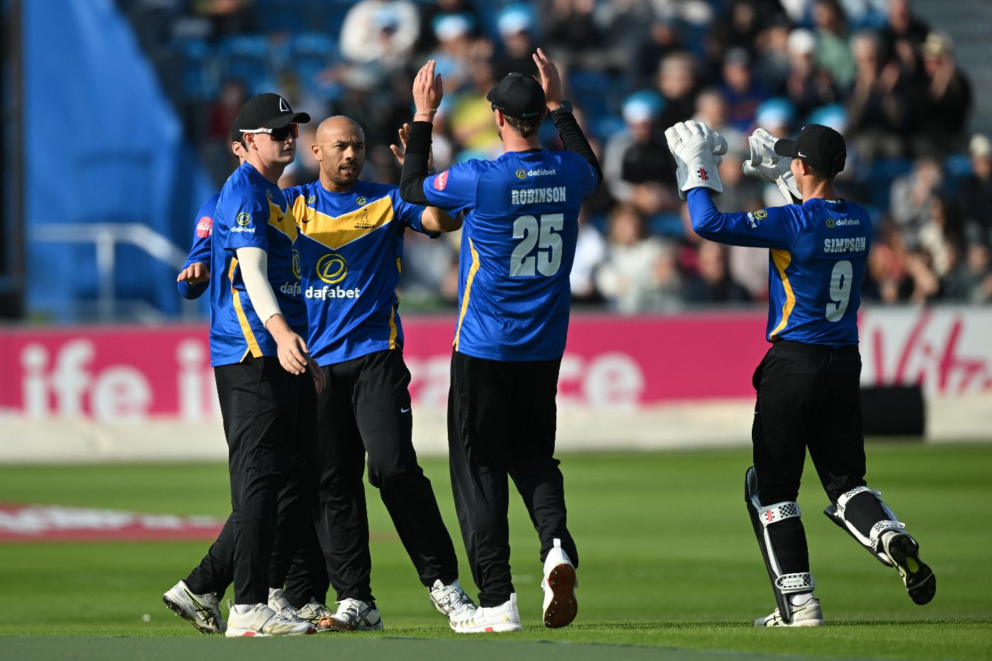 Tymal Mills claimed three wickets for Sussex