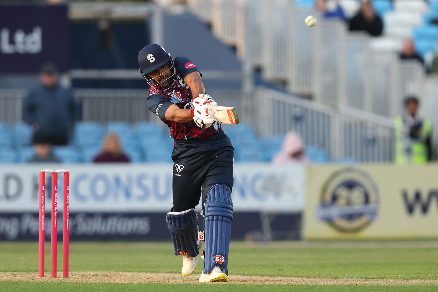 Ravi Bopara pulls during his 84 not out