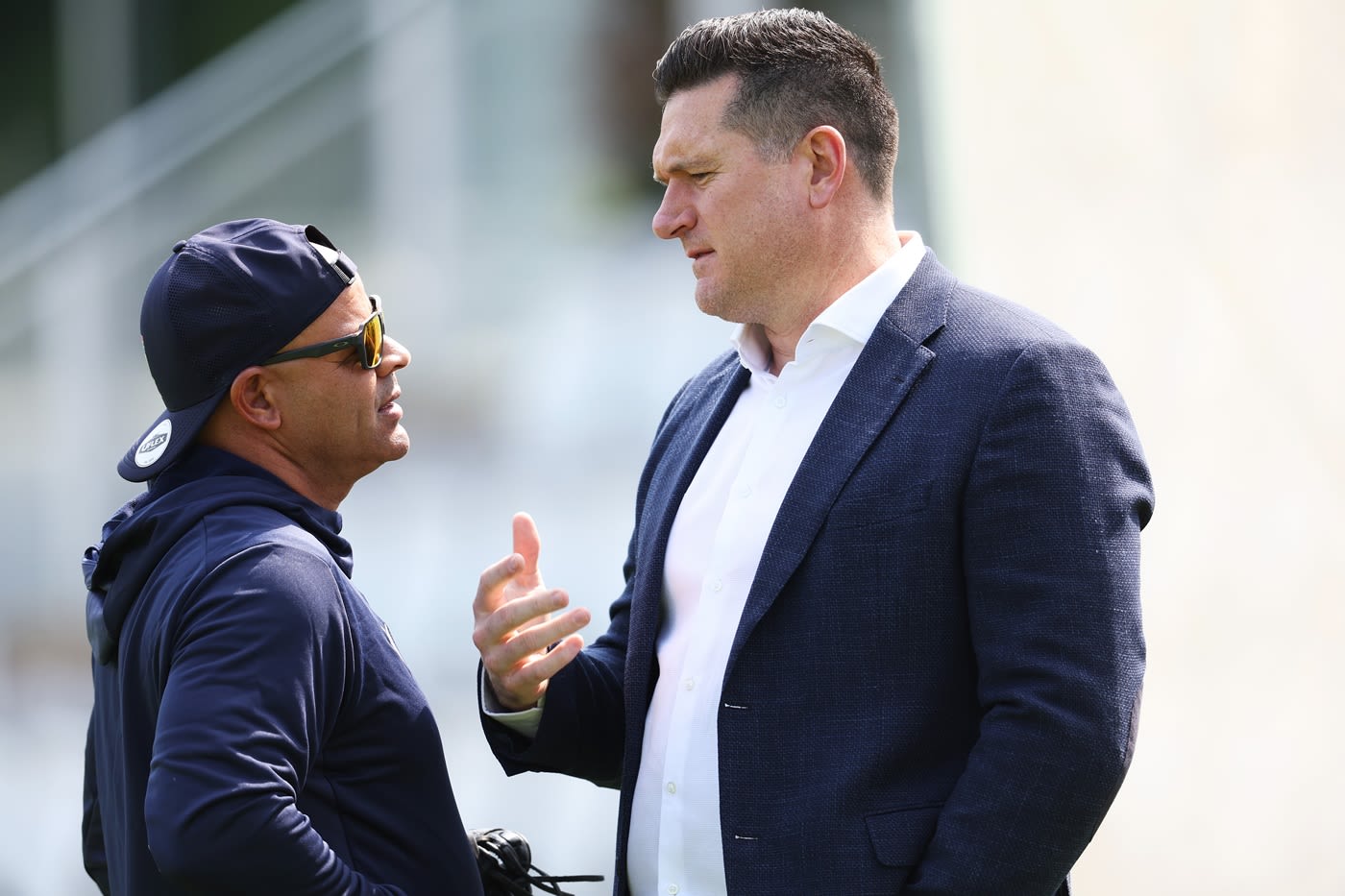 Former South Africa team-mates Ashwell Prince and Graeme Smith catch up