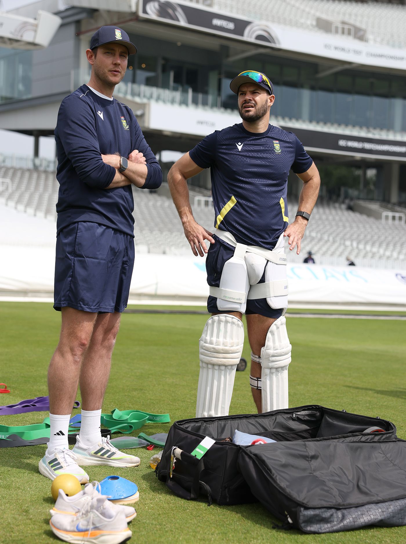 Stuart Broad donned South Africa kit at team training