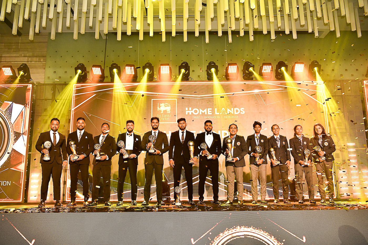 The winners at the Sri Lanka Cricket awards 2024