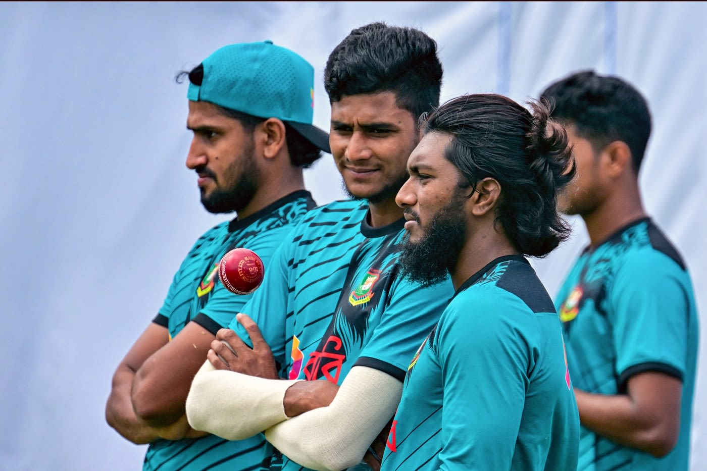 Khaled Ahmed, Nahid Rana and Jaker Ali during practice