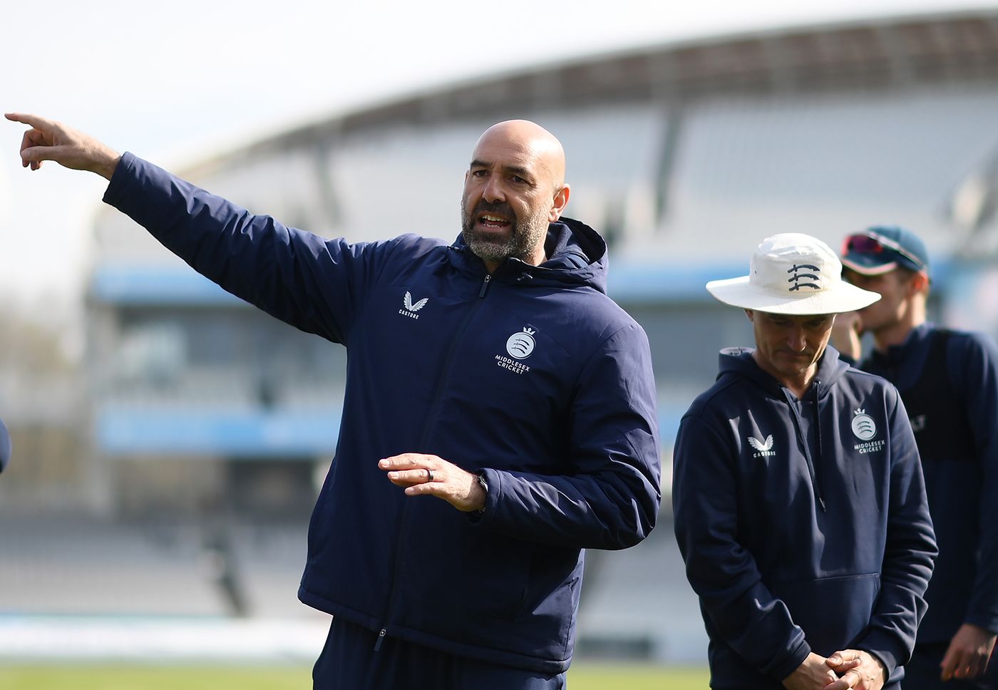 Middlesex head coach Richard Johnson before the start of play