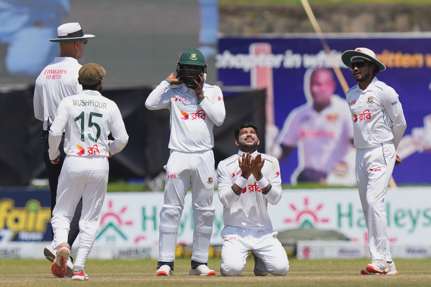 Nayeem Hasan took his fourth five-wicket haul in Tests