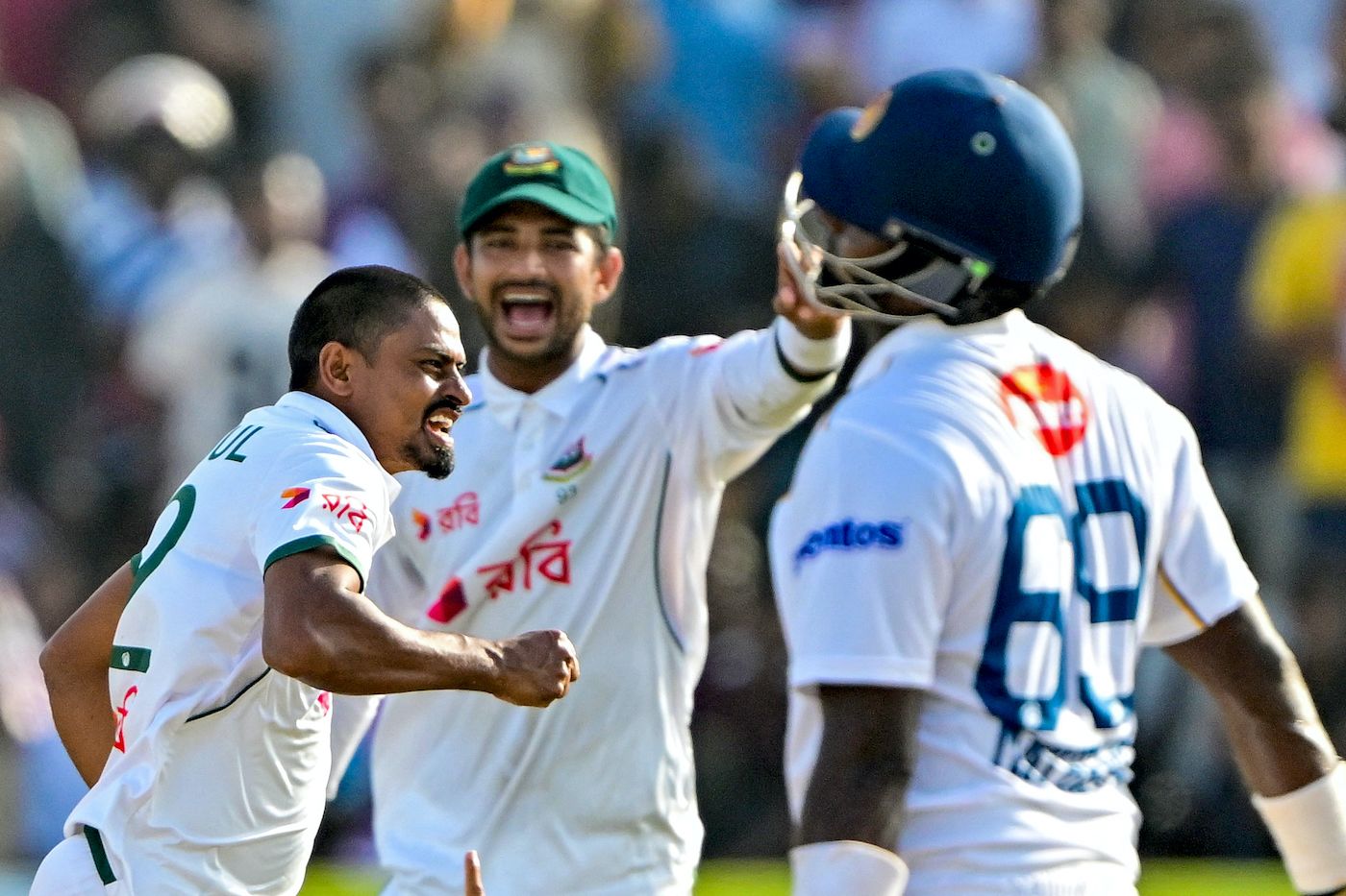 Taijul Islam got Angelo Mathews out in his last Test innings