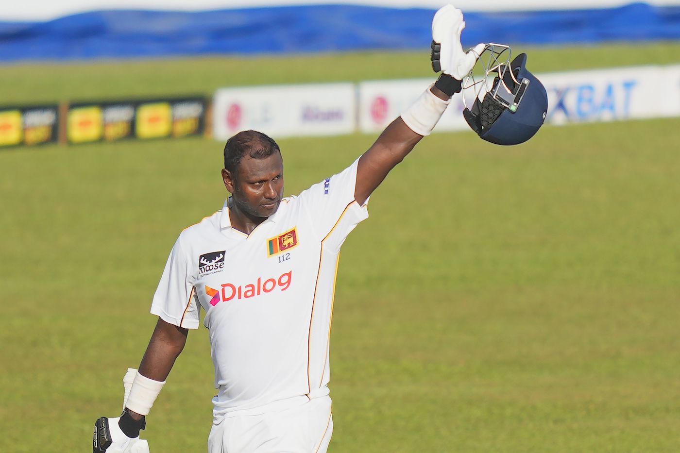 Angelo Mathews walks back to the pavilion one last time in Tests