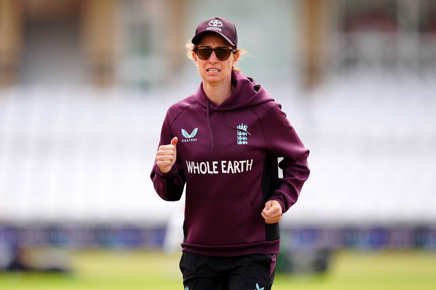England assistant coach Courtney Winfield-Hill at training