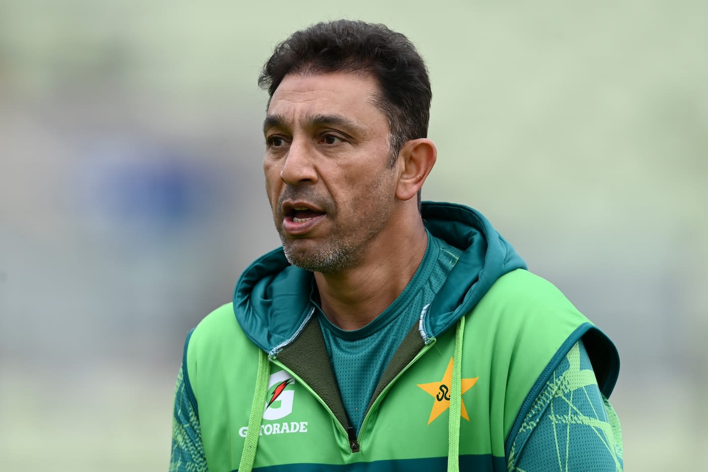 Azhar Mahmood at a training session