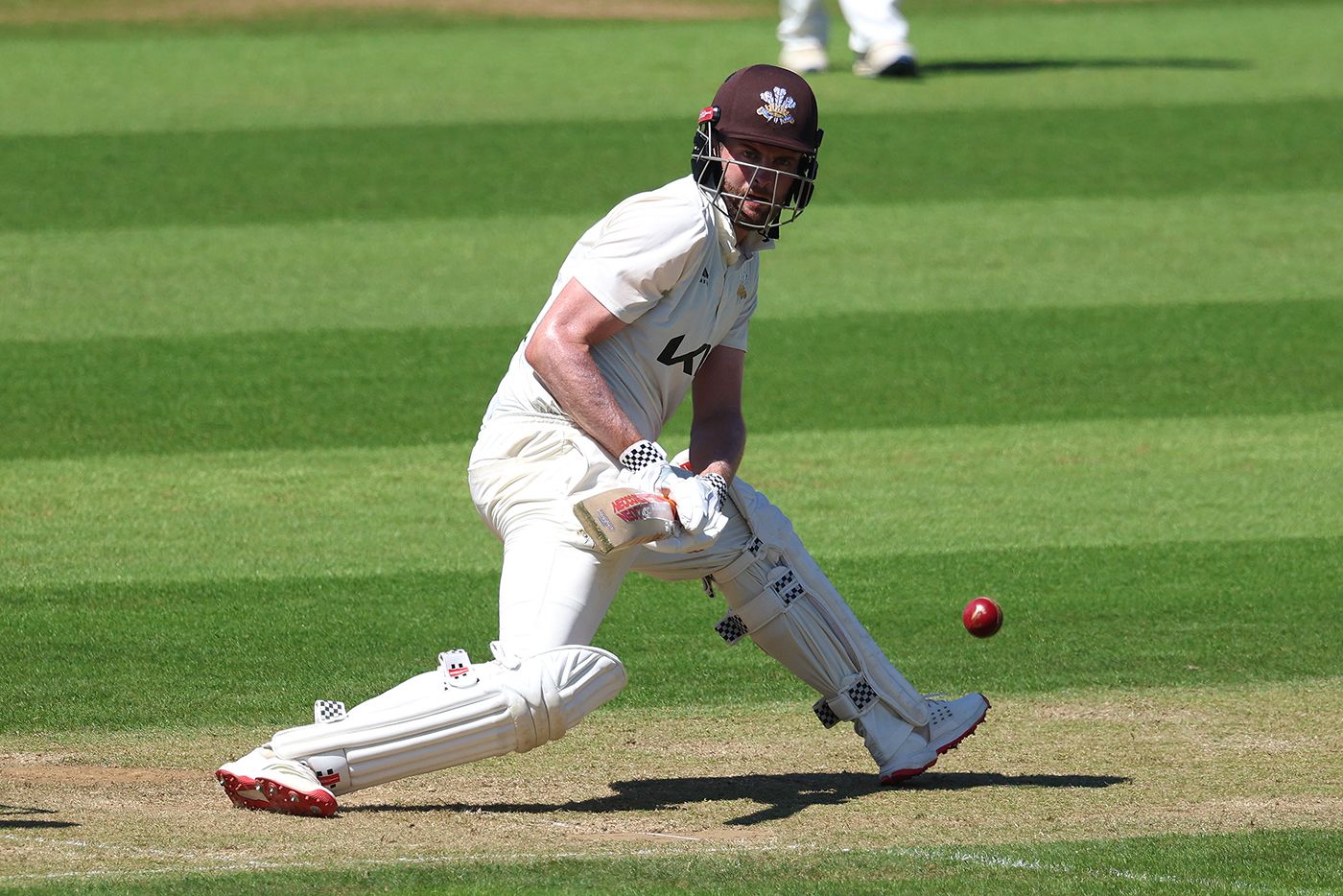 Dom Sibley reverse-sweeps during his marathon knock