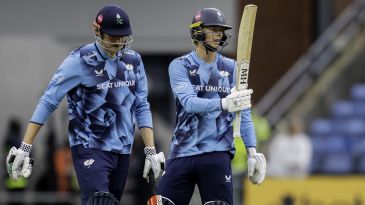 Wharton century drives Yorkshire past Kent and into home semi-final