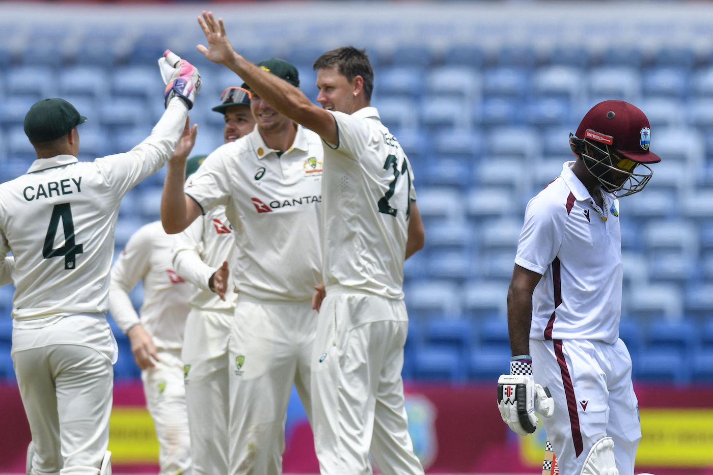 Kraigg Brathwaite made 0 and 7 in his 100th Test