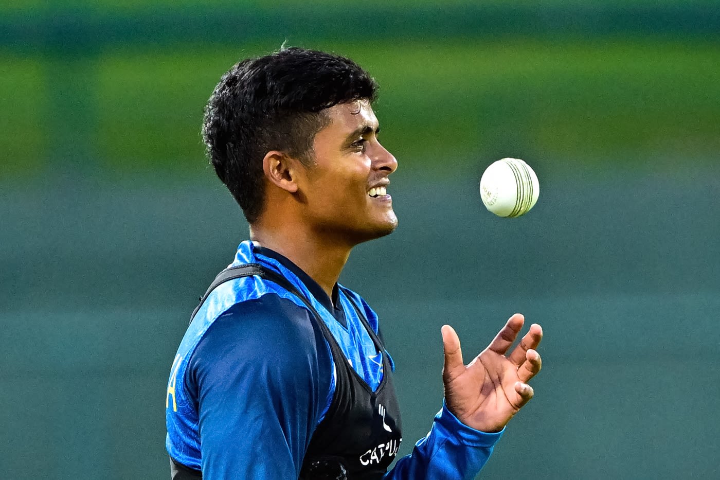 Jaffrey Vandersay prepares to bowl at training