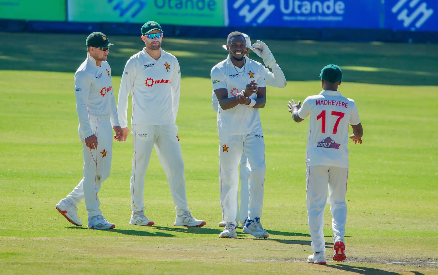 Kundai Matigimu celebrates a wicket