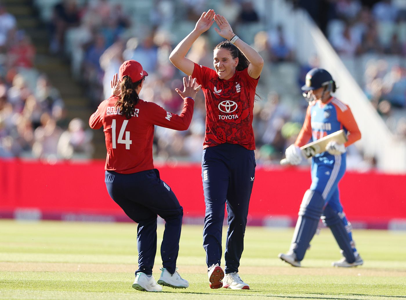Em Arlott struck in her first over to remove Smriti Mandhana