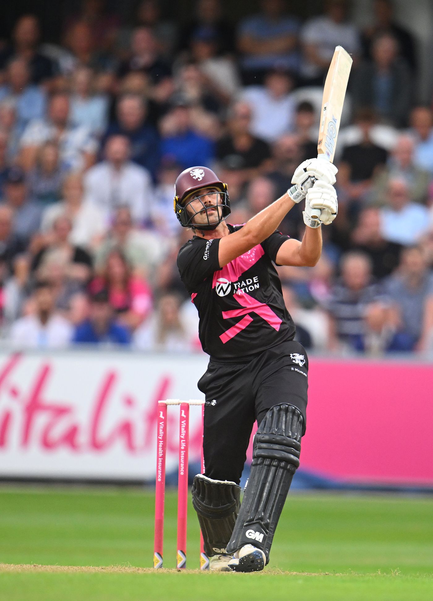 Ben Green launches one during his unbeaten 36 off 22 balls