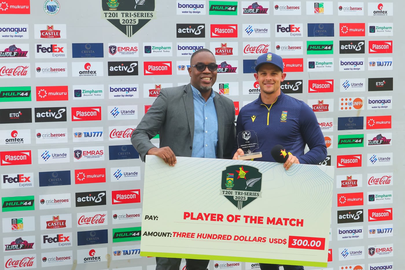 Rubin Hermann was the Player of the Match in just his third T20I
