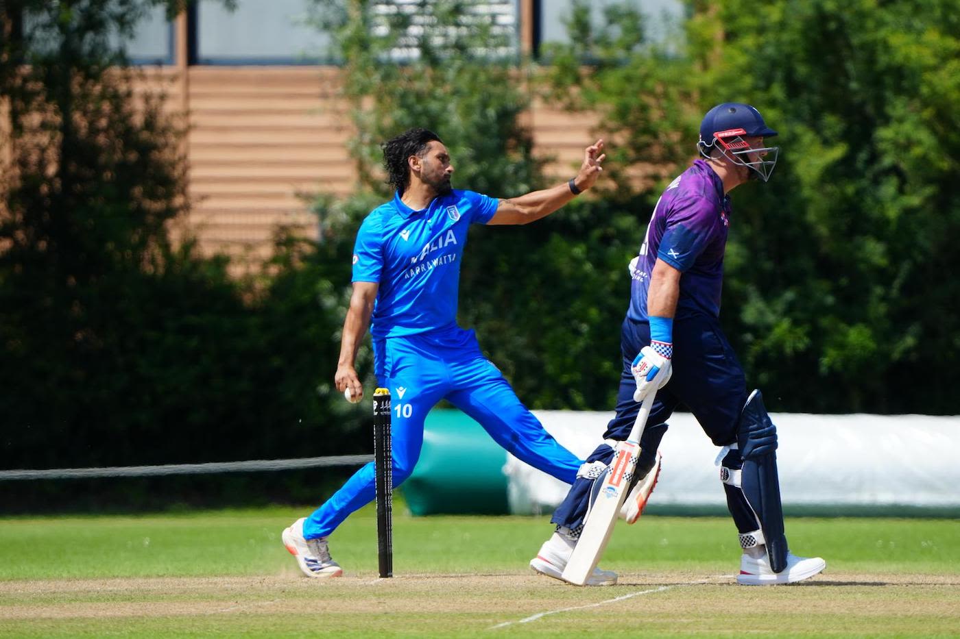 Jaspreet Singh bowls