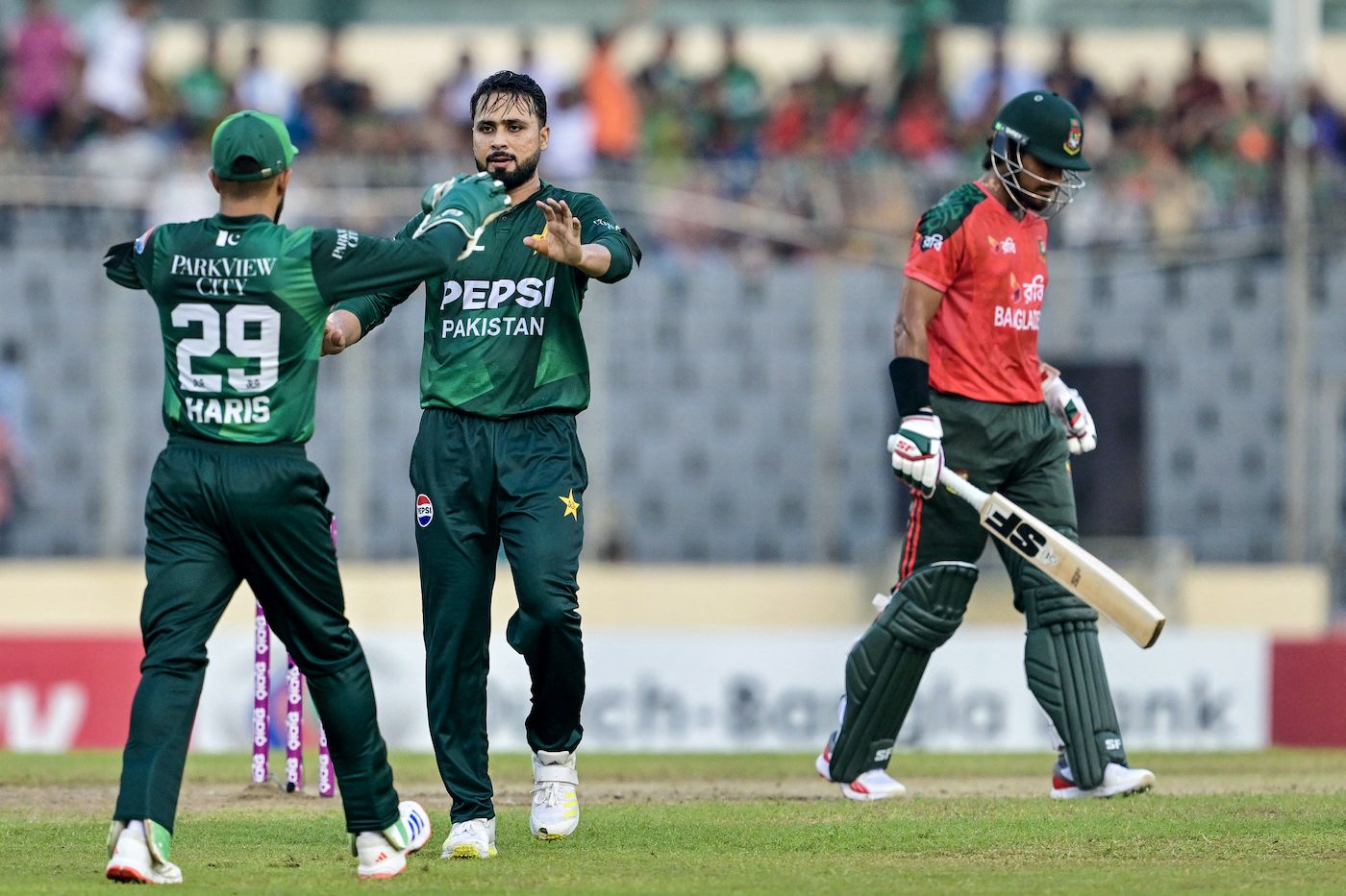 Pakistan's powerplay success began with Faheem Ashraf getting Mohammad Naim