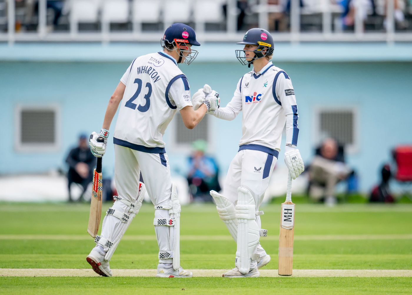 James Wharton and Will Luxton produced half-centuries for Yorkshire